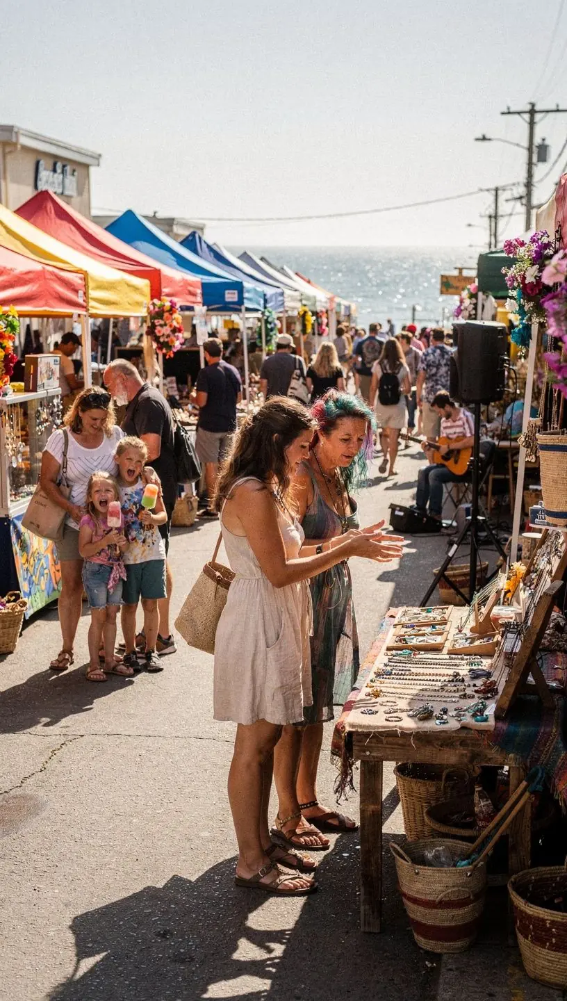 Местный ремесленник демонстрирует традиционные изделия на ярмарке в небольшом американском городке
