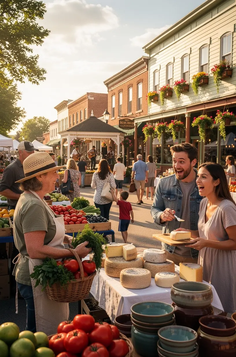 Группа туристов исследует живописную ферму с органическими овощами и фруктовыми садами
